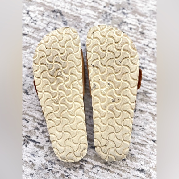 Birkenstock Madrid Big Buckle Brown Leather Gold Size 37 - Picture 7 of 8